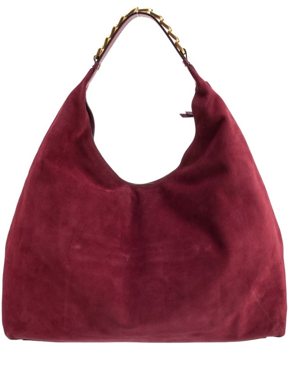 Donna Karen New York Bellmore Extra Large Suede Hobo With Bezel Strap - Picture 2 of 14